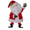 Northlight Lighted Chenille Santa with Bird Outdoor Christmas Decoration - 32" - White Lights